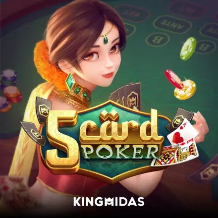 5 Card Poker slot icon by King Midas, available at Oscarspin