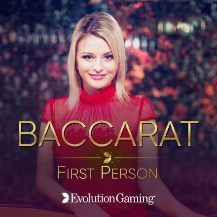 First Person Baccarat online game logo by Evolution on oscarspingermany.com
