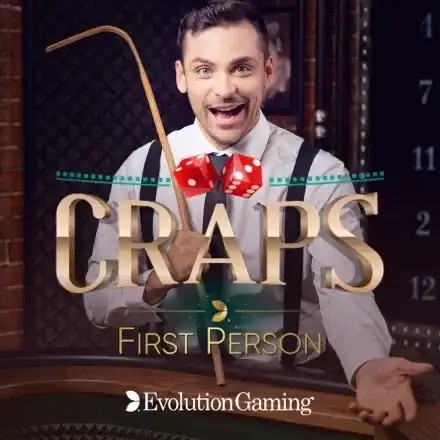First Person Craps slot logo by Evolution at Oscarspin