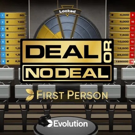 First Person Deal or No Deal slot visual from Evolution available on oscarspingermany.com
